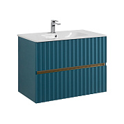 ELEGANT База под раковину подвесная с двумя выкатными ящиками, 80 см AM-ELEGANT-800-2C-SO-AQ-P аквамарин