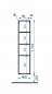 Колонна подвесная Эстет Dallas Luxe 400*340*1747, левосторонняя, ФР-00001948