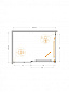 Душевой уголок CEZARES LUX-AH-FS-11-130/90-C-GM