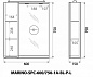 Шкаф зеркальный левосторонний, Belbagno Marino 600х150х750, Bianco Lucido, MARINO-SPC-600/750-1A-BL-P-L
