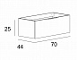 PREMIUM PLISSE База под раковину подвесная с выдвижным ящиком, Bianco opaco 70x44x25, 55416