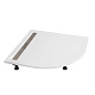 Поддон из искусственного мрамора CEZARES TRAY-AS-R-90-30-W с сифоном, ножками и экраном