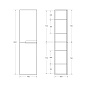 Шкаф подвесной Cezares DUET-1500-2A-SC-BL, 400x300x1500, Bianco Lucido