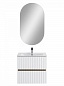 Тумба подвесная с керамической раковиной, Art&Max ELEGANT, 60 см белый глянцевый AM-ELEGANT-600-2C-SO-BL-LED-P+AM7110-60