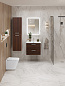 Тумба подвесная с керамической раковиной, Belbagno DUE, 50 см Noce DUE-500-2C-SO-NOCE-P+RS333CP.4/160+BB-8076-3-50