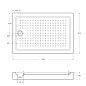 Акриловый поддон CEZARES TRAY-A-AH-120/80-15-W0