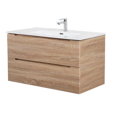 Тумба с раковиной подвесная Belbagno ETNA 1000, Rovere Bianco, 1010х460х515, ETNA-1000-2C-SO-WO-P/BB1000ETL