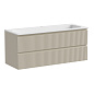 Тумба с керамической раковиной подвесная, SANCOS Snob R, 120 см Beige Soft SNR120CE+CN7017