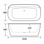 Акриловая ванна Art&Max AM-316-1600-800