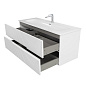Тумба подвесная с керамической раковиной, CEZARES DUET-N, 120 см Bianco Lucido DUET-N-1200-2C-SO-BL + CZR-8073-120