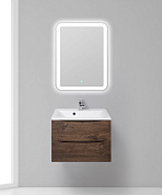 Тумба с раковиной подвесная BelBagno Marino 650 Rovere Moro, 650x450x530, MARINO-650-2C-SO-RW-P/BB650/450-LV-MR-PR
