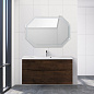 Тумба с раковиной подвесная Belbagno MARINO-H60 110, Rovere Moro, MARINO-H60-1100-2C-SO-RW-P / BB1100/450-LV-MR-PR