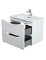 Тумба с керамической раковиной подвесная BelBagno МАРИНА-МИНИ2.0 (Marino-MINI-2.0) 60 Белый глянцевый, раковина BB-8099-3-60+Marino-MINI-2.0-600-2C-SO-BL-P
