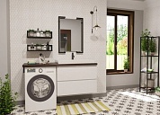 Комплект мебели для ванной комнаты подвесной Эстет Malibu Luxe 1550х500, 2 ящика, правосторонний