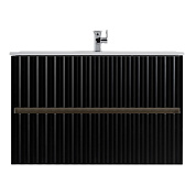 ELEGANT База под раковину подвесная с двумя выкатными ящиками, 90 см AM-ELEGANT-900-2C-SO-NM-LED черный матовый