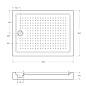 Акриловый поддон с сифоном CEZARES TRAY-A-AH-120/90-15-W