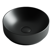 Умывальник чаша накладная круглая (цвет Чёрный Матовый) Ceramica Nova Element 355*355*125мм