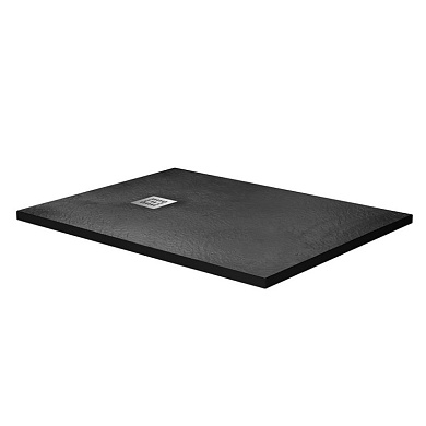 Поддон из искусственного мрамора BelBagno TRAY-MR-UNO-AH-120/80-35-NERO-CR