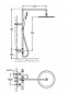 Душевая стойка с термостатическим смесителем, верхним и ручным душем CEZARES SIESTA-F-CD-T-01