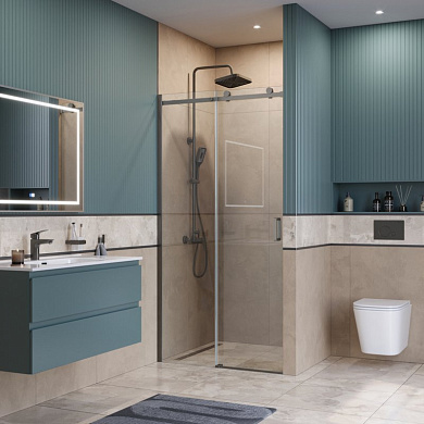 Душевая дверь в нишу BELBAGNO SOFT_CLOSE-2-BF-1-100-C-GM