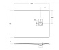 Поддон из искусственного мрамора BelBagno TRAY-MR-UNO-AH-120/90-35-NERO-NO