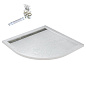 Поддон из искусственного мрамора CEZARES TRAY-AS-R-100-30-W с сифоном TRAY-AS-01