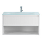 Тумба с раковиной подвесная Belbagno KRAFT 1000, Bianco Opaco, 1000x460x500, KRAFT-1000-1C-SO-BO/BB1010/465-LV-VTR-BO
