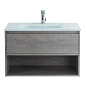Тумба подвесная со стеклянной раковиной BelBagno KRAFT 80 см Cemento Grigio