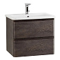 Тумба подвесная с керамической раковиной для ванной комнаты Belbagno Albano CER 60 см Rovere Nature Grigio