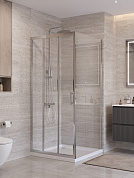 Душевой уголок BelBagno UNO-195-AF-31-100-C-Cr, профиль хром, стекло прозрачное.