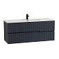 Тумба подвесная с керамической раковиной, CEZARES DUET-N, 120 см Grafito DUET-N-1200-2C-SO-GR-P+CZR-8095-120