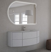 Комплект мебели с раковиной из искусственного мрамора для ванной комнаты Cezares Soho 120 см Bianco Opaco