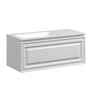 Very База под раковину подвесная с одним выкатным ящиком, 995х445х406 Bianco VR100LW левосторонняя