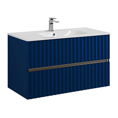 ELEGANT База под раковину подвесная с двумя выкатными ящиками, 100 см AM-ELEGANT-1000-2C-SO-SA-P сапфир