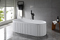 Ванна из искусственного камня высокой прочности (solid surface) 1700x750x550, BELBAGNO BB-BOHEME-170-75-55-SSB белая матовая