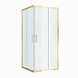 Душевой уголок BelBagno LUCE-A-2-90-P-ORO рифленое стекло, профиль глянцевое золото
