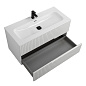 Тумба подвесная с керамической раковиной, CEZARES DUET-N, 100 см Bianco Opaco DUET-N-1000-2C-SO-BO+CZR-8073-100
