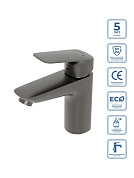 Смеситель для раковины без донного клапана BelBagno DUE-LVM-GM-W0