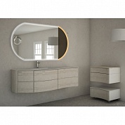 Комплект мебели с раковиной из искусственного мрамора для ванной комнаты Cezares Soho 120 см Rovere Sbiancato