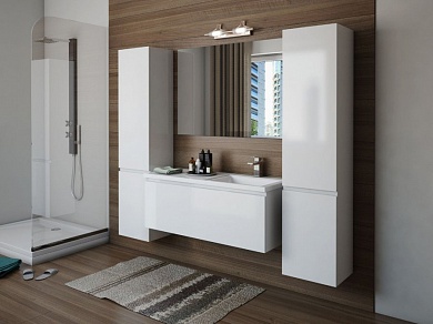 Комплект мебели для ванной комнаты подвесной Эстет Dallas Luxe 1150х482, 1ящик, правосторонний