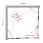 Душевой уголок BelBagno LUCE-A-22-80+30-C-Cr