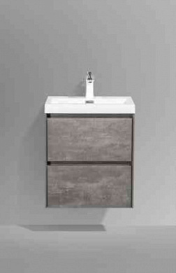 PIETRA MINI База под раковину подвесная с двумя выкатными ящиками, Stucco Cemento 494x395x535, PIETRA MINI-500-2C-SO-SCM