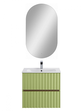 Тумба подвесная с керамической раковиной, Art&Max ELEGANT, 60 см бран AM-ELEGANT-600-2C-SO-MN-P+AM7110-60