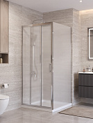 Душевой уголок BelBagno UNO-195-AF-31-90-P-Cr, профиль хром, стекло рифленое.