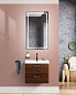 Тумба подвесная с керамической раковиной, Belbagno DUE, 60 см Noce DUE-600-2C-SO-NOCE-P+RS006SN.4/160+BB-8076-3-60