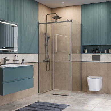 Душевой уголок BELBAGNO SOFT_CLOSE-2-AH-1-130/80-C-GM