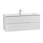 Тумба подвесная с керамической раковиной, CEZARES DUET-N, 120 см Bianco Lucido DUET-N-1200-2C-SO-BL + CZR-8073-120