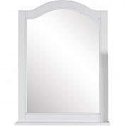 Зеркало ASB-Woodline Модерн 85 см с полочкой, белый патина серебро,11232
