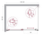Душевой уголок BelBagno LUCE-AH-1-130/100-C-Cr