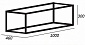 CADRO Одноярусный подвесной стальной каркас под раковину, Nero 100х46х30, CADRO-100/46/30-1C-SO-MET-ST